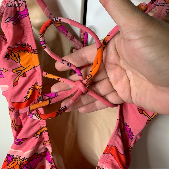 NWT Rosa Chá Brazilian One-Piece Horse Print Swimsuit - Picture 7 of 15